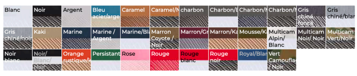 Couleurs disponibles - Casquette style TRUCKER