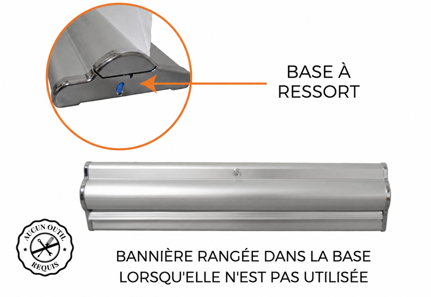 Bannière roll-up personnalisée Atelier QG