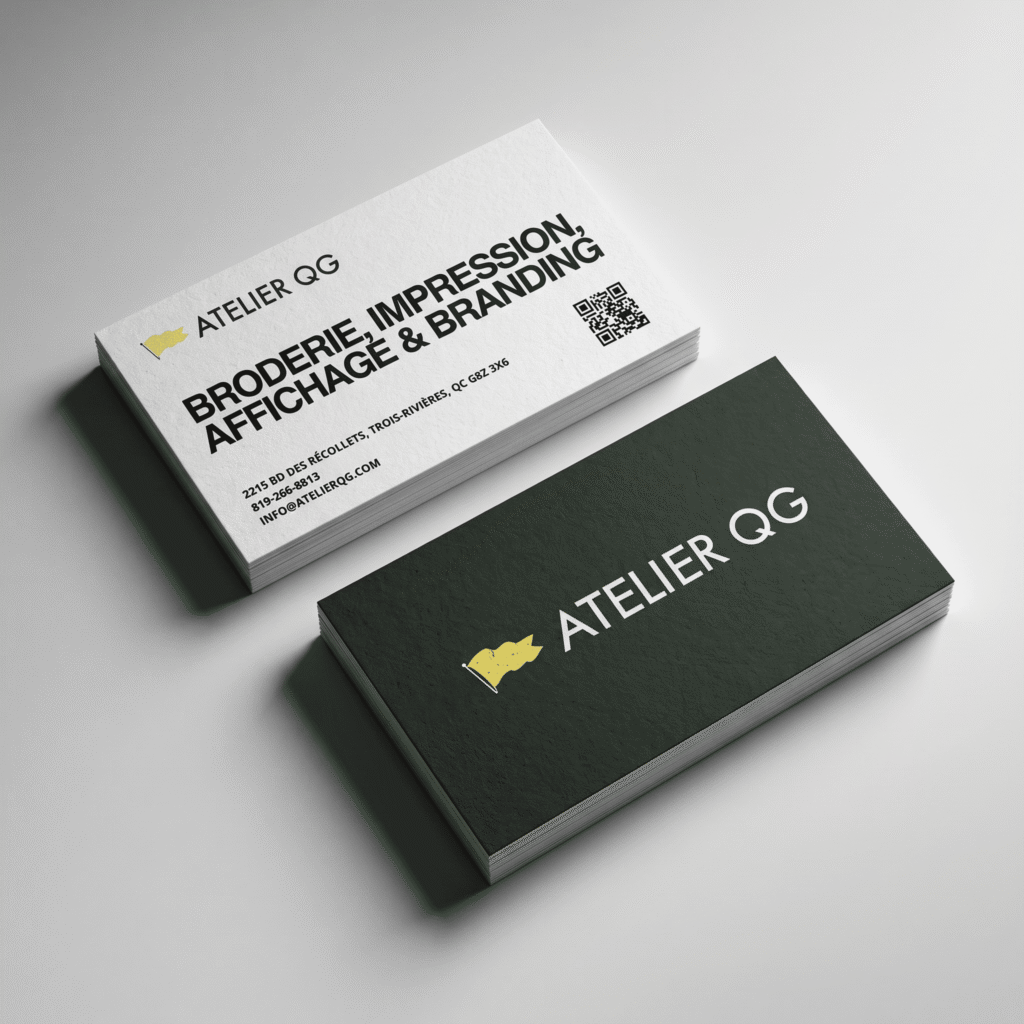 Cartes d’affaires imprimées pour une entreprise