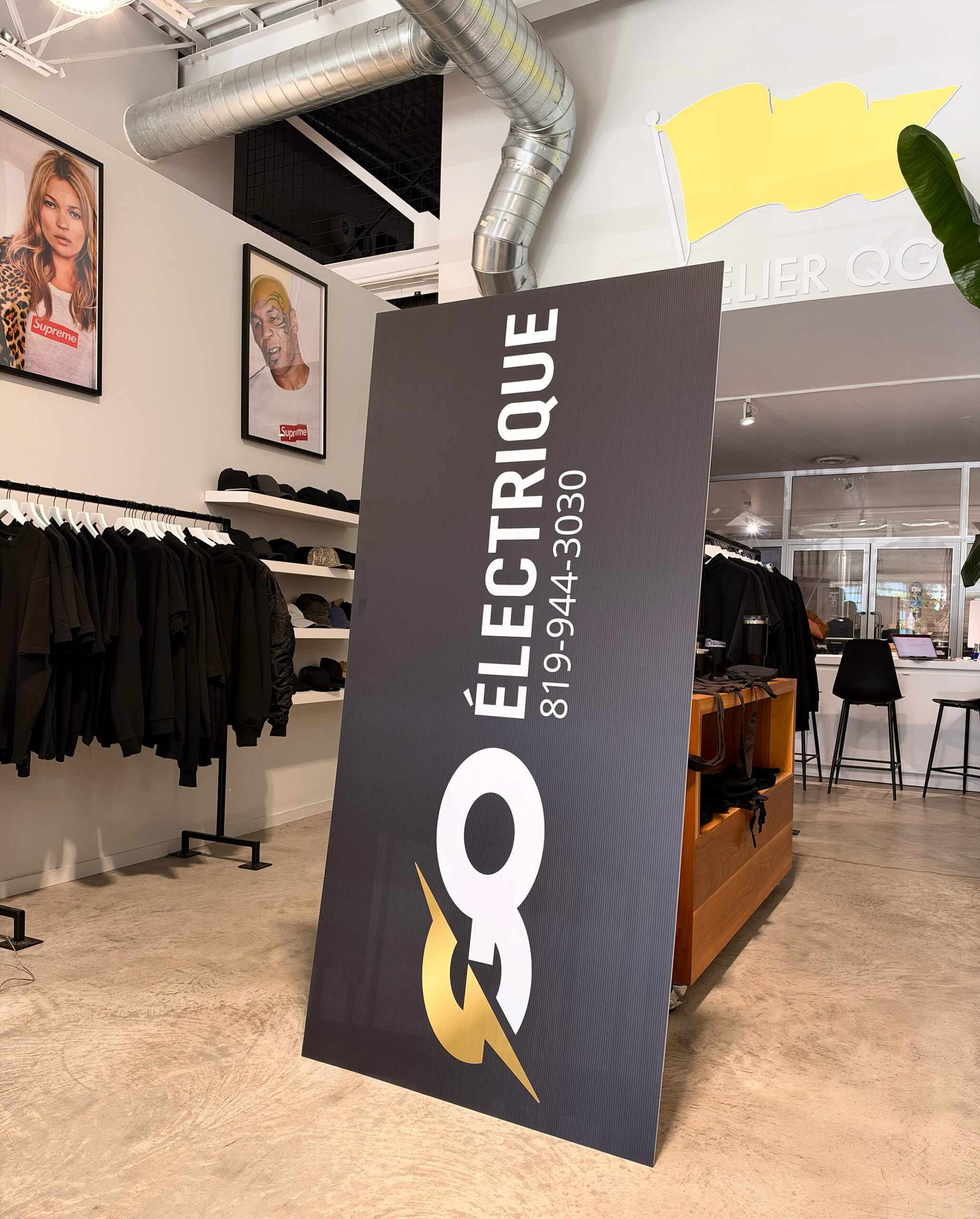 Impression sur Coroplast personnalisé Atelier QG