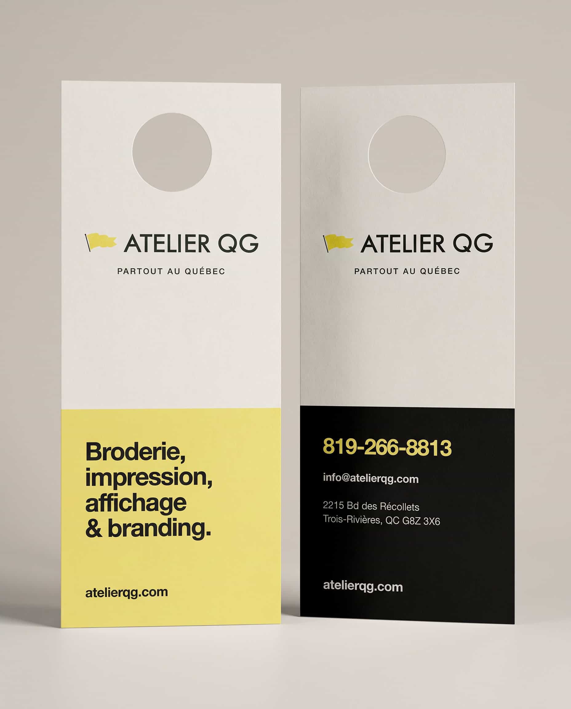 Accroche-portes personnalisés Atelier QG