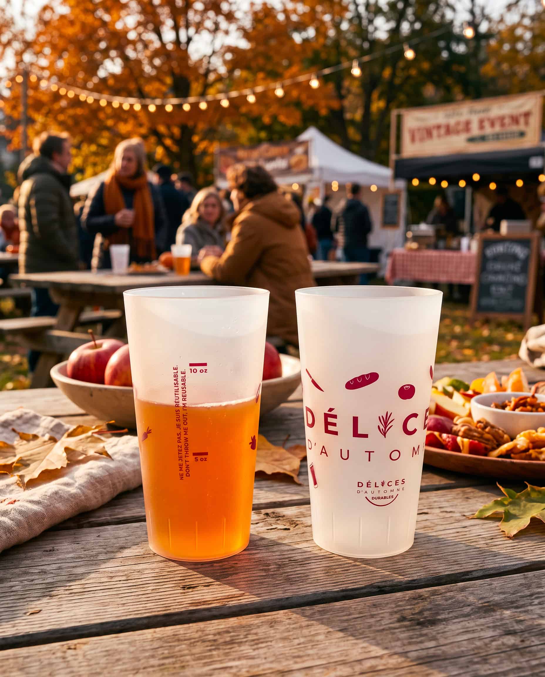 Verres réutilisables Eco Cups personnalisés Atelier QG